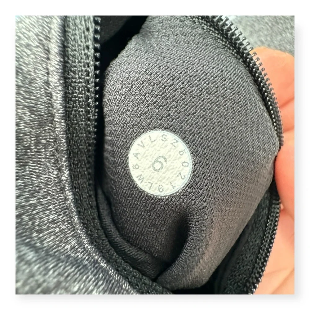 Lululemon Pace Rival Crop Leggings‎ Womens Size 6 Black Gray 22